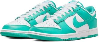 Nike Dunk Low DV0833-101 Sneakers Mens White Clear Jade Leather Casual Shoes