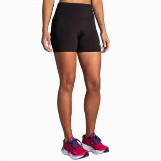Brooks Womens Spark 5 Short Tight In Black