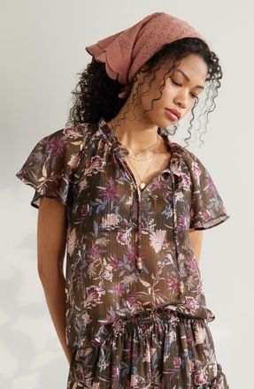 Treasure & Bond Eyelet Embroidered Bandana in Terracotta at Nordstrom