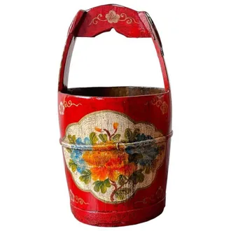 Wanderlust Deco Wanderlust Deco - Cubo De Madera Rojo 34x34x55