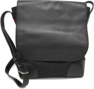 Gucci Pre-owned 322077 Messenger Bag - Heren - Vintage Schoudertas - Zwart - ONE Size - Leer - Vintage