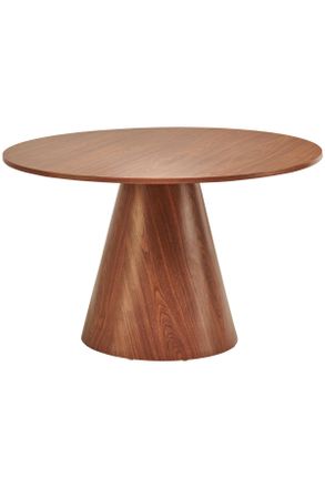 MID.YOU Mid.you Esstisch, Walnussfarben, Holzwerkstoff, Holzoptik, rund, konisch, A-Form, 120x75x120 cm, Esszimmer, Esszimmerserien