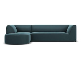 CXL by Christian Lacroix Sof&aacute; esquinero izquierdo 4 plazas de terciopelo azul