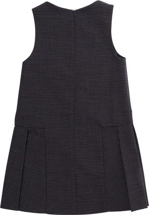 Emporio Armani Girls Long-Sleeved Dress Blue Technical Fabric