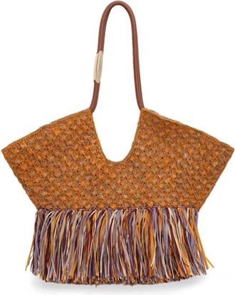 Zimmermann Goldentime Medium Fringe Tote - Dames - Shoppers - Bruin - ONE Size - Tassen