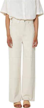 Sams&oslash;e & Sams&oslash;e Sashelly Broek - Dames - Wijde Broeken - Beige - W26 L32 - Katoen - Broeken