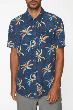 O'Neill Grove Flow Short Sleeve Woven Shirt In Navy