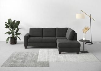 HOME AFFAIRE Ecksofa »Summer L-Form« mit Ottomane, mit oder ohne Bettfunktion und Bettkasten, Cord-Bezug