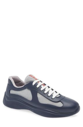 Prada Americas Cup Low Top Sneaker in Baltico at Nordstrom, Size 8Us
