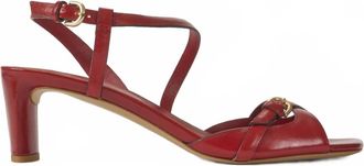 Del Carlo Womens Moor Strappy Heel Sandals In Pomodoro Piper