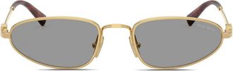 Miu Miu Eyewear Occhiali da sole ovali - Oro