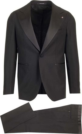 Tagliatore Tuxedo With Peak Lapels Abiti Nero-Uomo