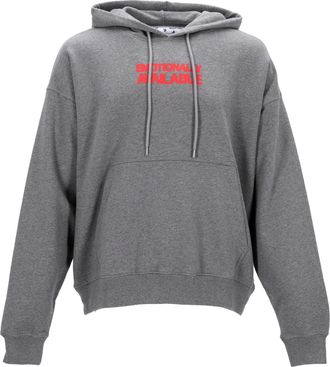 Off-white Relaxed-Fit Grey Hoodie With Bold Front And Back Prints