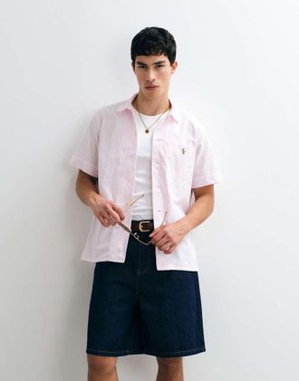 Polo Ralph Lauren Camicia rosa a maniche corte vestibilit&agrave; classica con bottoni