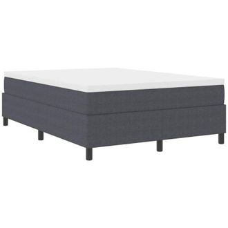 vidaXL Cama Tipo Box Spring Gris Oscuro Y Blanco 203 X 160 X 60 Cm