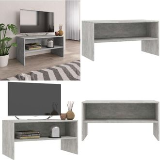 vidaXL Mobile Porta TV Grigio Cemento 80x40x40 cm in Legno Multistrato - Mobile TV grigio cemento - Mobile TV con vano a giorno