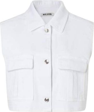 Mac Jeans Womens Short Vest In White