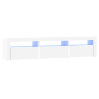 vidaXL Vidaxl - Mueble De Tv Con Luces Led Blanco 180x35x40 Cm