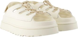 UGG Womens Goldenglow Toggle Sandal Beige Calfskin