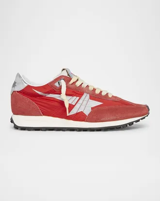 Golden Goose Running Marathon Suede Nylon Sneakers