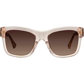 Kurt Geiger 56mm Square Sunglasses in Crystal Beige/Brown Sf at Nordstrom