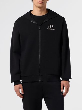 Plein Sport Felpa con cappuccio in cotone stretch