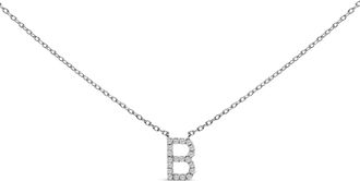 House of Brilliance 10K Gold Diamond Accent A-Z Block Initial Pendant Necklace