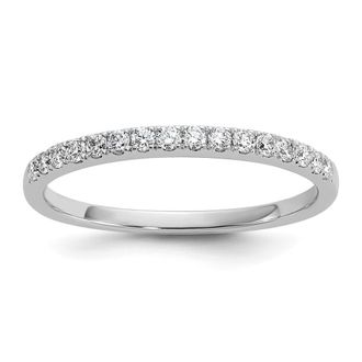 Diamond2Deal 14k White Gold Lab Grown Diamond Wedding Band Ring 0.24Ct Clarity- VS Color- G-H