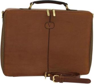 Valentino Tweedehands leren handtassen - Dames - Vintage Handtas - Bruin - ONE Size - Leer - Vintage