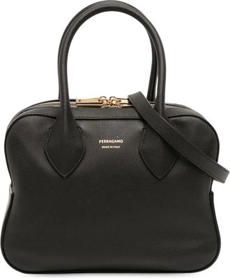 Ferragamo Borsa a tracolla Star mini in pelle 2000-2025 - Nero