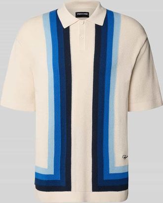 Pegador Relaxed Fit Poloshirt in Strick-Optik Modell Tellero in Offwhite, Gr&ouml;&szlig;e XXL