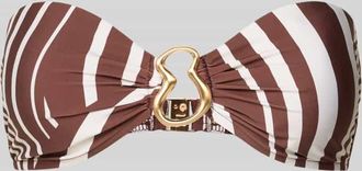 Seafolly Bikini-Oberteil mit Zierelement Modell COASTLINE in Mittelbraun, Gr&ouml;&szlig;e 38