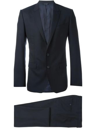 Dolce & Gabbana two piece suit - men - Viscose/Virgin Wool/Cupro - 52 - Black