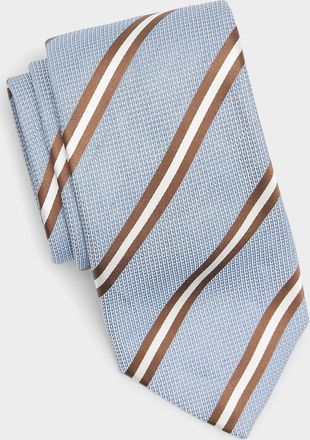 Canali Men & apos;s Striped Silk Tie