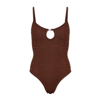 Hunza G One-piece, female, Brown, Size: ONE SIZE Mia One-piece Swimsuit