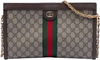 Gucci Pre-owned Cross Body Bags, female, Brown, Size: ONE SIZE Pre-owned Ophidia Shoulder Bag