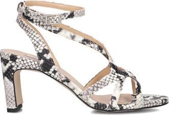 Notre-V Elegante beige sandalen met slangenprint - Dames - Sandalen met hakken - Veelkleurig - 41 EU - Schoenen