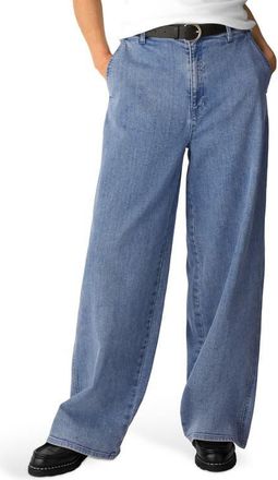 Eileen Fisher High Waist Wide Leg Jeans in Classic Indigo at Nordstrom, Size Xx-Small
