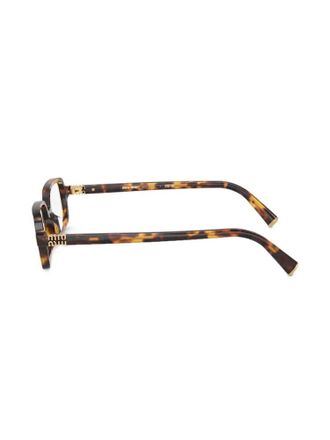Miu Miu Eyewear MU11ZS14L08N Tortoiseshell Acetate Sunglasses - Brown
