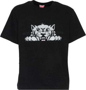 Kenzo Blije Tijger Zwart T-shirt - Heren - T-shirts - Zwart - L - Katoen - Tops