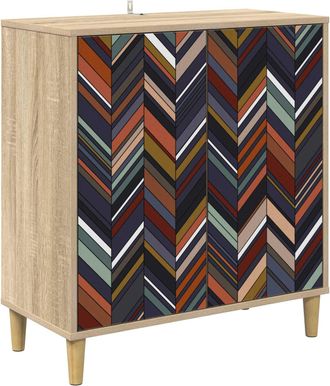 vidaXL Aparador Ommen Sonoma 69 X 33 X 75 Cm Madera De Ingenier&iacute;a Vidaxl