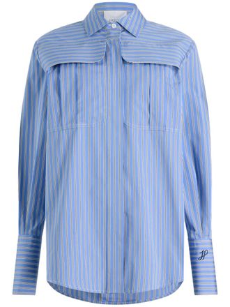 Patou Safari popeline blouse - Blauw