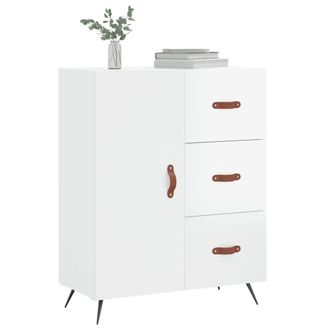 Berkfield Home Sideboard High Gloss White 69.5x34x90 cm Engineered Wood