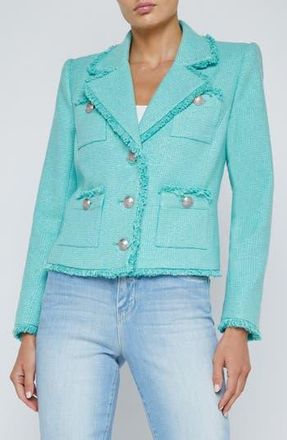 L'agence Sylvia Metallic Blazer in Aquanicke at Nordstrom Rack, Size 2