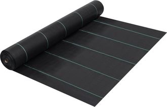 vidaXL Estera De Control De Malezas Y Ra&iacute;ces Pp Negro 1x200 M Vidaxl
