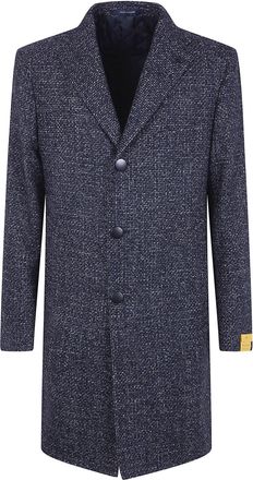 Tagliatore Mens Classic Coat - Dark Blue Wool - Size EU 46 (Mens)