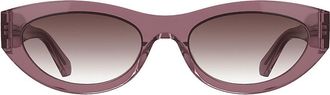 Calvin Klein Womens Oval Sunglasses - Red