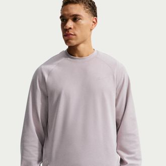 Nike Mens Primary NanoKnit Dri-FIT UV Protection Long-Sleeve Performance Top in Grey | II1302-226