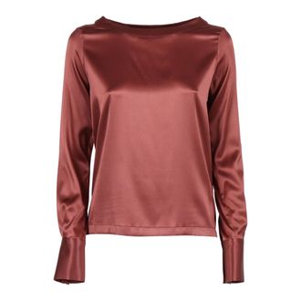 Mazzarelli Dames, Blouses & Shirts, Rood, Maat: L Zijde