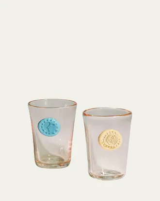 Helle Mardahl Monogram 7.4 oz. Drinking Glasses, Set of 4